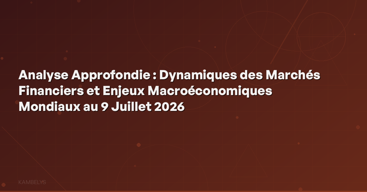 In-depth Analysis: Dynamics of Financial Markets and Global Macroeconomic Stakes on July 9, 2026
