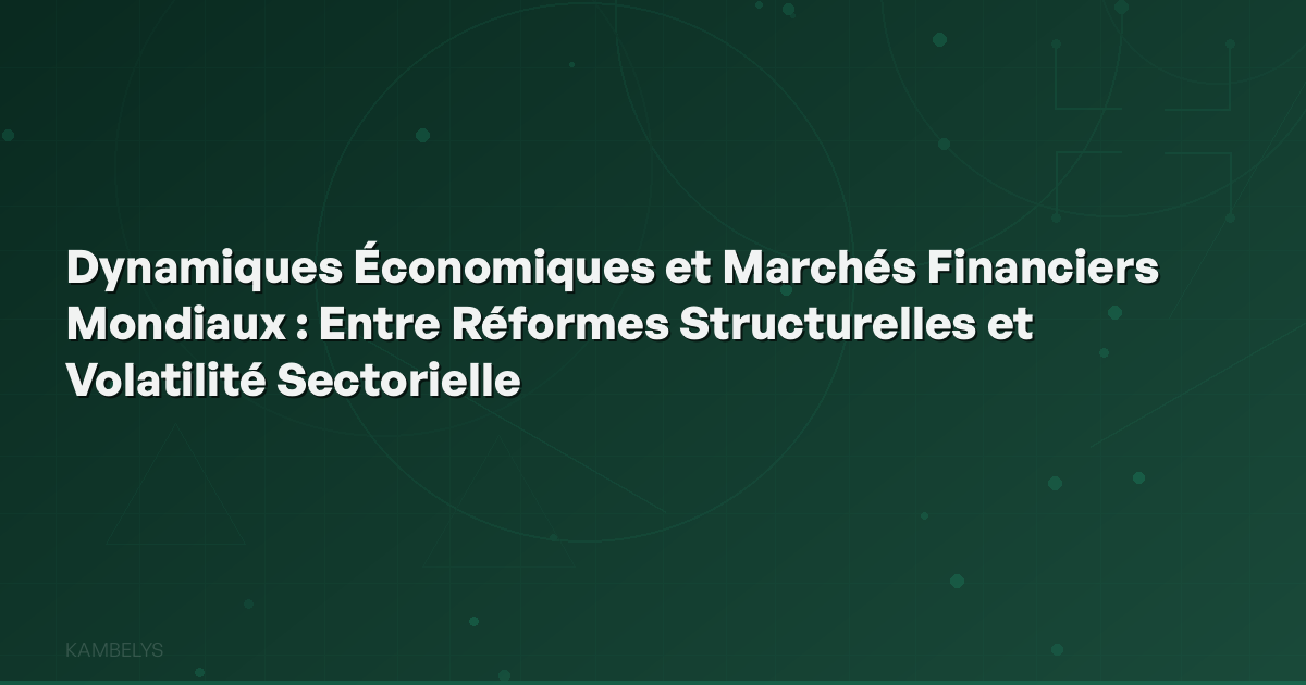 Economic Dynamics and Global Financial Markets: Between Structural Reforms and Sectoral Volatility