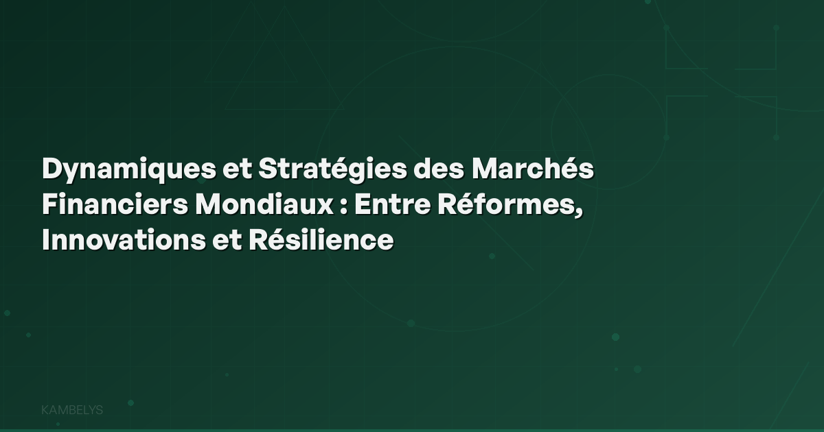 **TITLE:** Dynamics and Strategies of Global Financial Markets: Between Reforms, Innovations, and Resilience

**SUMMARY:** Global financial markets showed notable resilience in the first half of the year despite geopolitical shocks, prompting a re-evaluation of investment strategies. Regulatory reforms are underway, particularly at the Fed and concerning MiFID compliance, while the influence of cryptocurrencies and the risks of atypical investments are under scrutiny. Opportunities are