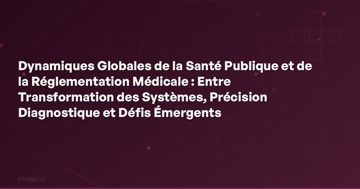 Global Dynamics of Public Health and Medical Regulation: Between System Transformation, Diagnostic Precision, and Emerging Challenges