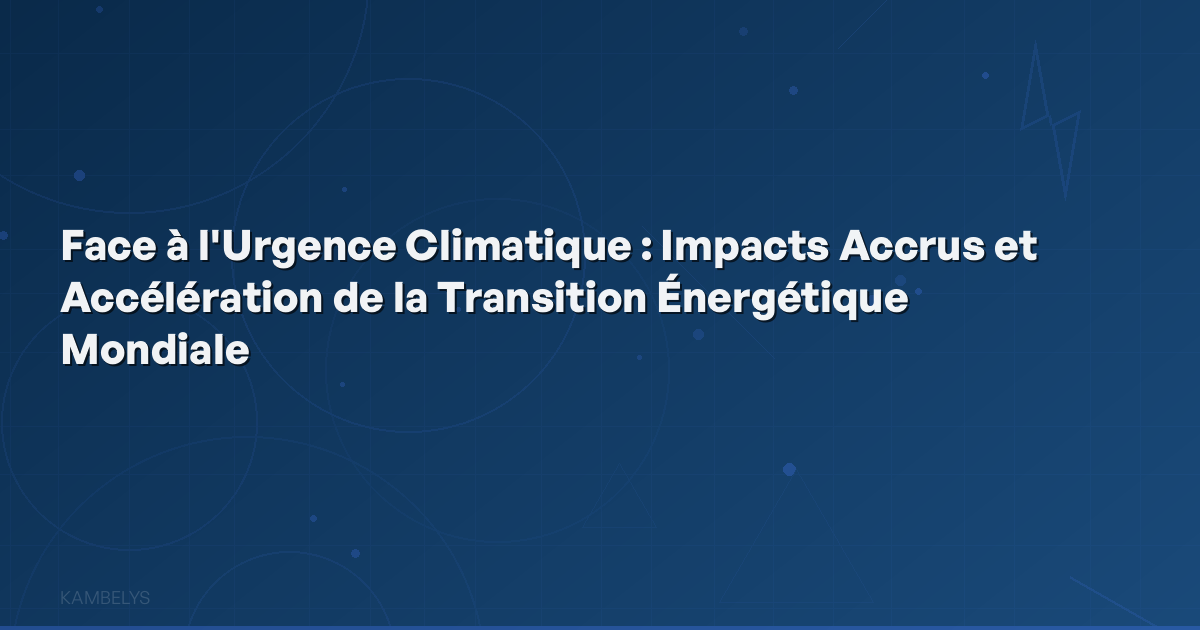 Facing the Climate Emergency: Increased Impacts and Acceleration of the Global Energy Transition