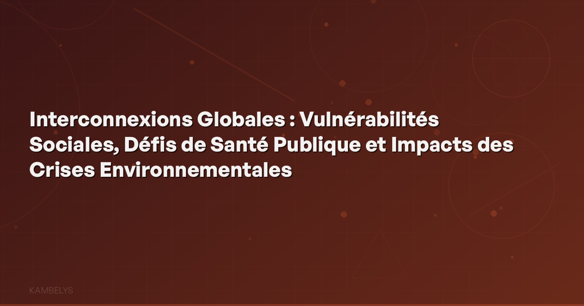Global Interconnections: Social Vulnerabilities, Public Health Challenges, and Impacts of Environmental Crises