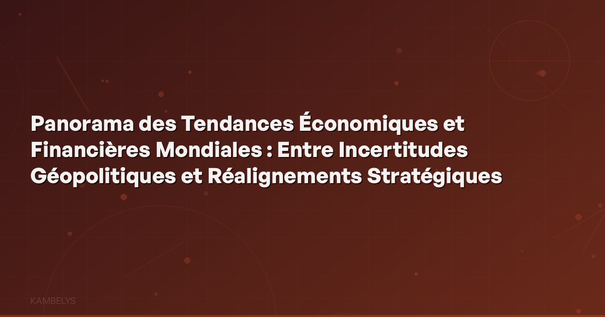 Panorama of Global Economic and Financial Trends: Between Geopolitical Uncertainties and Strategic Realignments