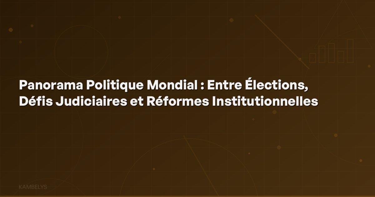 **TITLE:** Global Political Panorama: Between Elections, Judicial Challenges, and Institutional Reforms

**SUMMARY:** The global political scene is marked by intense electoral dynamics, judicial challenges for major political figures, and institutional reforms. In France, Marine Le Pen has announced her candidacy for the 2027 presidential election despite legal troubles, while in the United Kingdom, Nigel Farage is running again in a by-election and an investigation targets campaign do