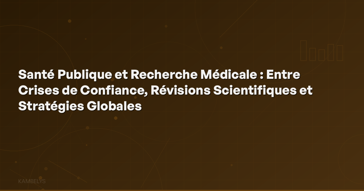 **TITLE:** Public Health and Medical Research: Between Crises of Confidence, Scientific Revisions, and Global Strategies

**SUMMARY:** The article explores the multiple facets of public health and medical research, highlighting regulatory challenges, scientific developments, and global strategies. It addresses various topics such as investigations into maternity care failures in the UK, the re-evaluation of dietary supplements for seniors, the retraction of a theory on autism, policy g